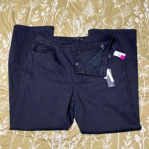 Stitch Star Button Fly Black Flare Jeans 18